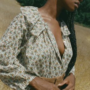 Doen Jana Top in Crème Fleurs de Avignon